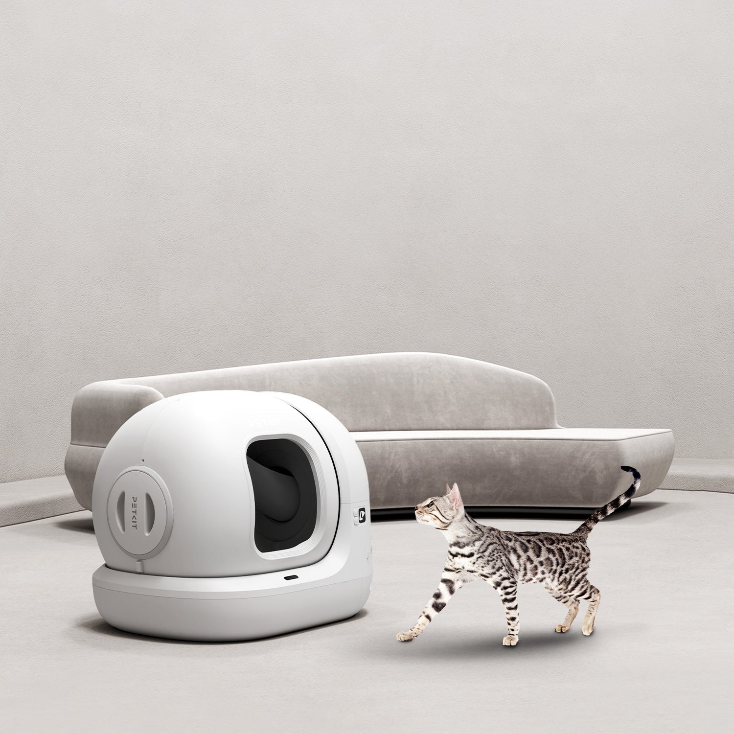 PURAMAX 2 Premium - Selbstreinigende Katzentoilette mit PURA Air + 4x Katzenstreu GRATIS GESCHENK