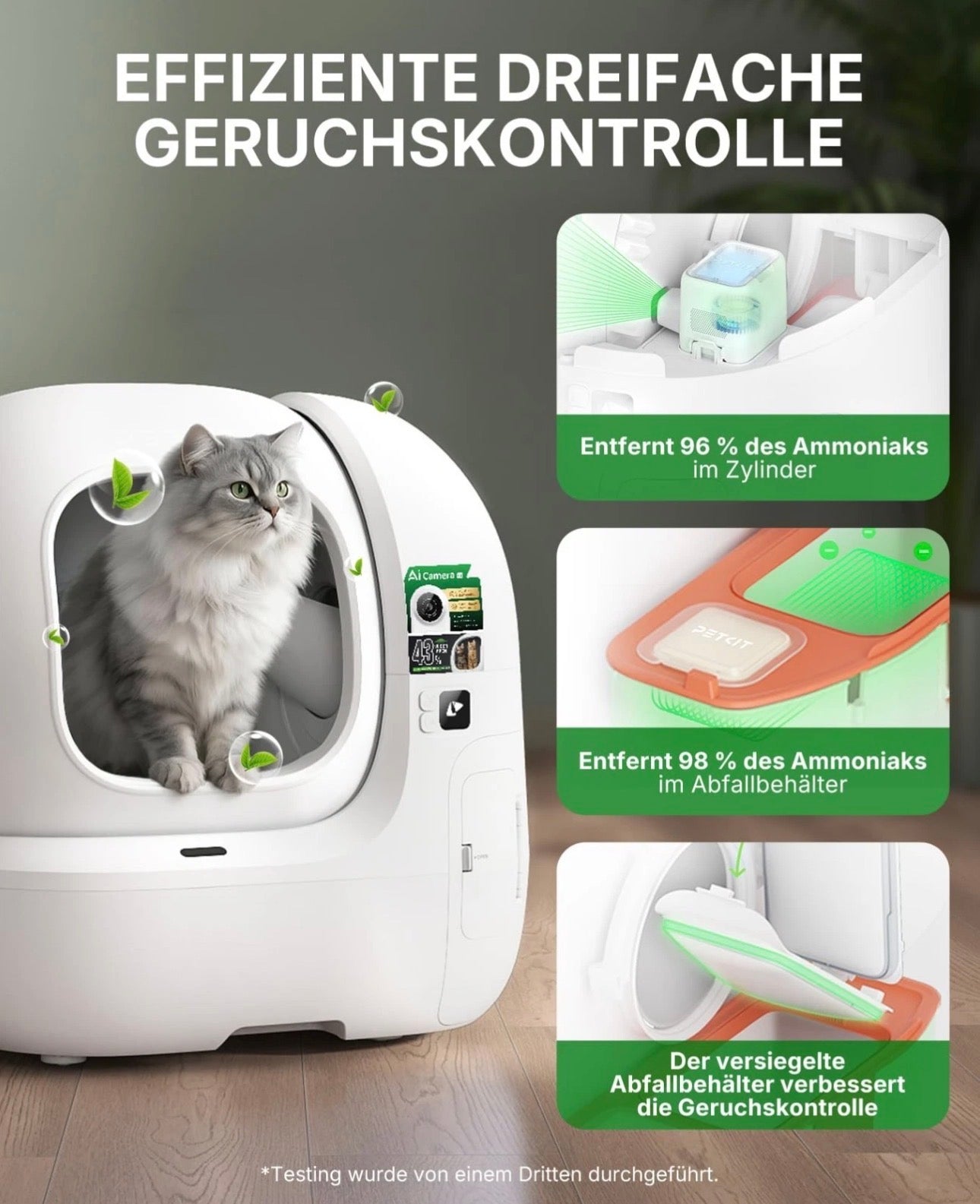 PUROBOT MAX PRO 2 - Selbstreinigende Katzentoilette mit Kamera