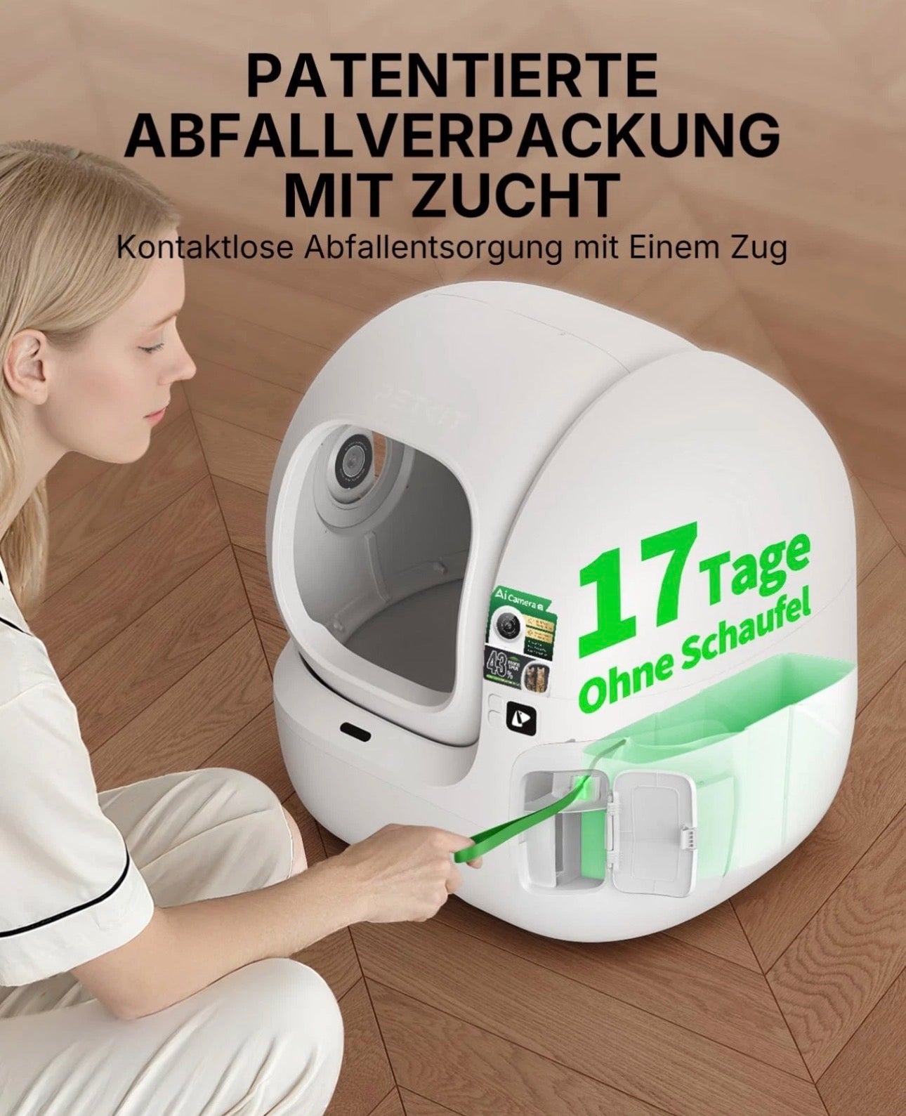 PUROBOT MAX PRO 2 - Selbstreinigende Katzentoilette mit Kamera