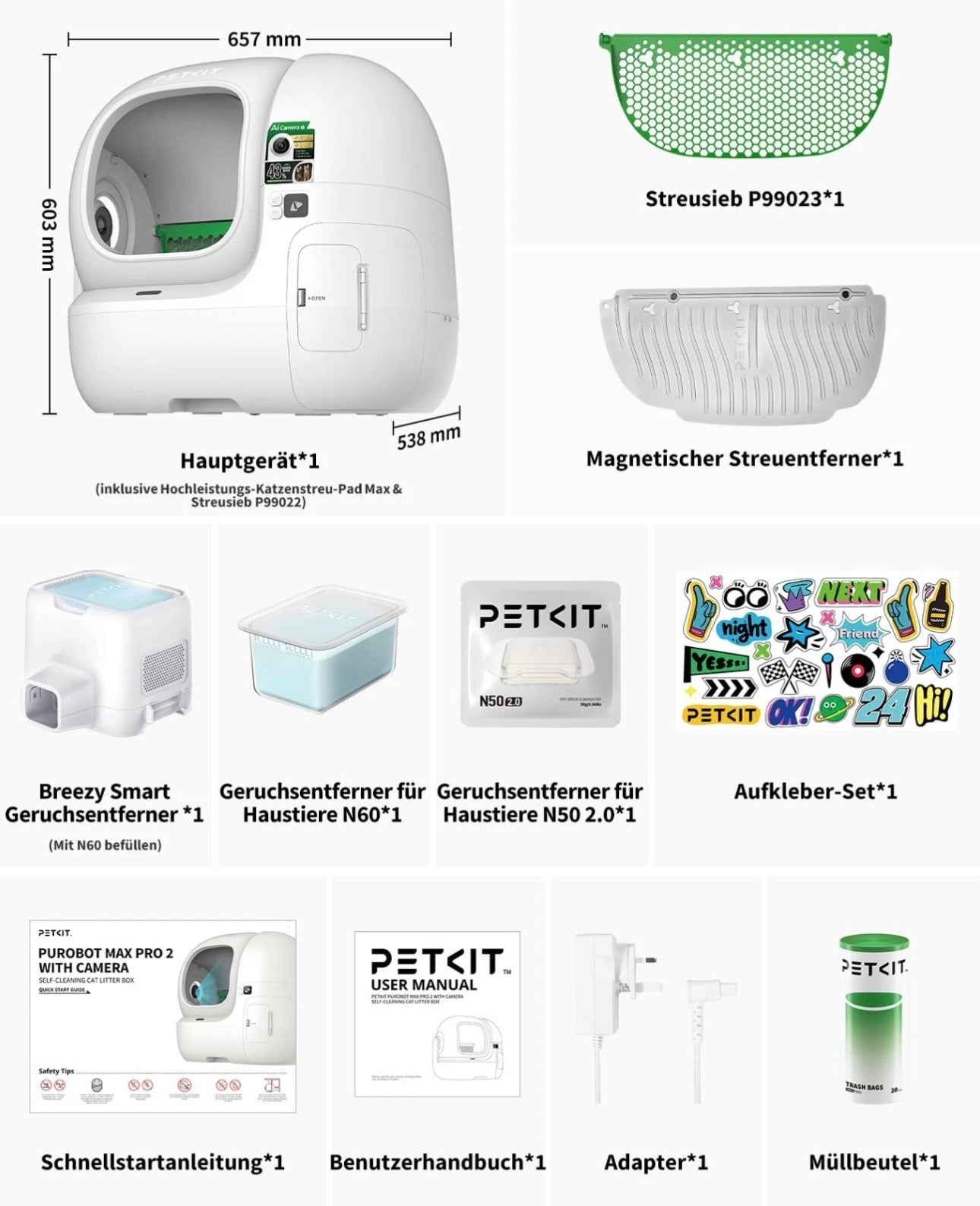 PUROBOT MAX PRO 2 - Selbstreinigende Katzentoilette mit Kamera